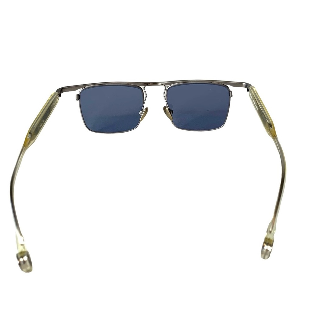 ETUDES STUDIO Karma Blue Lens Matte Silver Framed Sunglasses - Picture 2 of 14